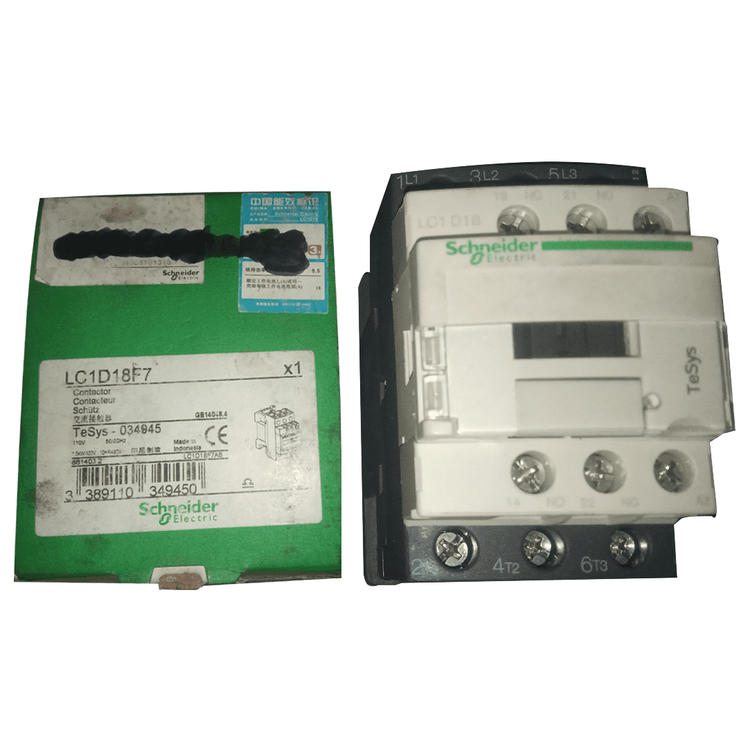 Contactor 3 polos – 18A – 110V AC – NANC LC1D18F7 Schneider Electric