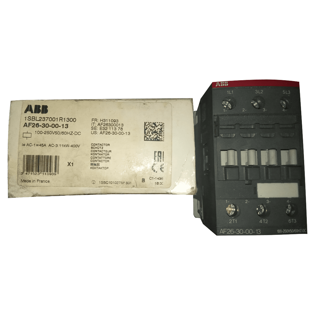 Contactor 3P 11kW 26A AC3, bobina 100-250V50/60HZ-DC ABB AF26-30-00-13 1SBL237001R1300